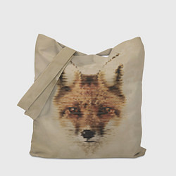 Сумка-шопер Полигональная голова лисы, цвет: 3D-принт