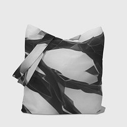 Сумка-шопер Осколки кристалла, тёмная абстракция, цвет: 3D-принт