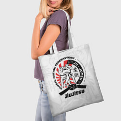 Сумка-шопер Jiujitsu emblem Джиу-джитсу, цвет: 3D-принт — фото 2