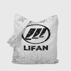 Сумка-шопер Lifan с потертостями на светлом фоне, цвет: 3D-принт