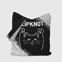 Сумка-шопер Группа Slipknot и рок кот, цвет: 3D-принт