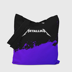 Сумка-шопер Metallica purple grunge, цвет: 3D-принт