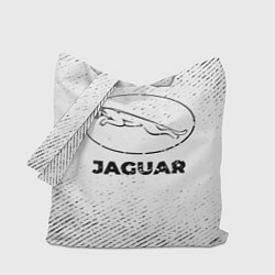 Сумка-шопер Jaguar с потертостями на светлом фоне, цвет: 3D-принт
