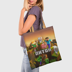 Сумка-шопер Антон Minecraft, цвет: 3D-принт — фото 2