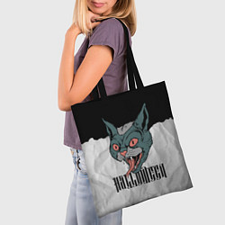 Сумка-шопер Happy Halloween - wild cat, цвет: 3D-принт — фото 2