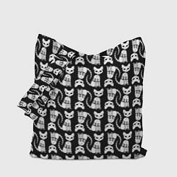 Сумка-шопер Скелет кошки - Halloween pattern, цвет: 3D-принт