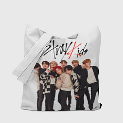 Сумка-шопер Stray Kids white background, цвет: 3D-принт