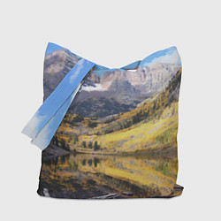 Сумка-шопер Красивая река между гор, цвет: 3D-принт