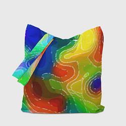 Сумка-шопер Разноцветная абстрактная композиция, цвет: 3D-принт