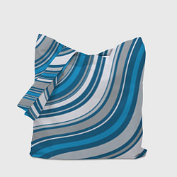 Сумка-шопер Волнистые полосы - текстура, цвет: 3D-принт