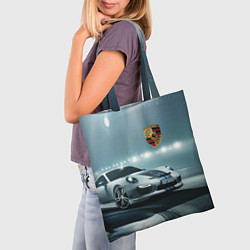 Сумка-шопер Porsche - racing route - motorsport, цвет: 3D-принт — фото 2
