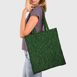 Сумка-шопер Зеленая камуфляжная трава, цвет: 3D-принт — фото 2