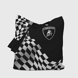 Сумка-шопер Lamborghini racing flag, цвет: 3D-принт
