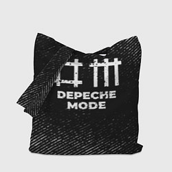 Сумка-шопер Depeche Mode с потертостями на темном фоне, цвет: 3D-принт