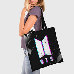 Сумка-шопер BTS - Неоновый логотип, цвет: 3D-принт — фото 2