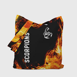 Сумка-шопер Scorpions и пылающий огонь, цвет: 3D-принт