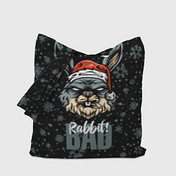 Сумка-шопер Santa Rabbit Bad Santa, цвет: 3D-принт