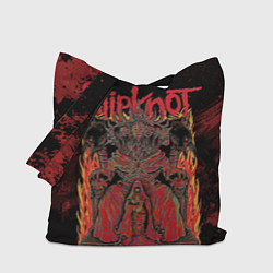 Сумка-шопер Slipknot black and red, цвет: 3D-принт