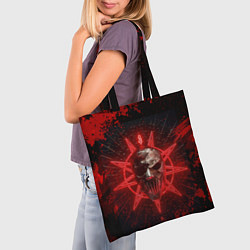 Сумка-шопер Slipknot red satan star, цвет: 3D-принт — фото 2