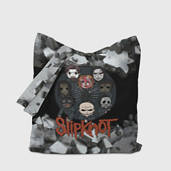 Сумка-шопер Slipknot объемные плиты black, цвет: 3D-принт