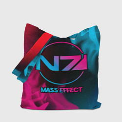 Сумка-шопер Mass Effect - neon gradient, цвет: 3D-принт