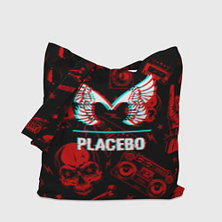 Сумка-шопер Placebo rock glitch, цвет: 3D-принт