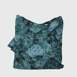 Сумка-шопер Голубые кристаллы, цвет: 3D-принт