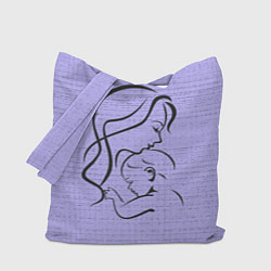 Сумка-шопер Мама с ребёнком, цвет: 3D-принт