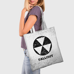 Сумка-шопер Fallout с потертостями на светлом фоне, цвет: 3D-принт — фото 2
