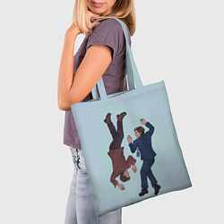 Сумка-шопер Лежащий Марк - Разделение, цвет: 3D-принт — фото 2