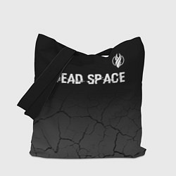 Сумка-шопер Dead Space glitch на темном фоне: символ сверху, цвет: 3D-принт