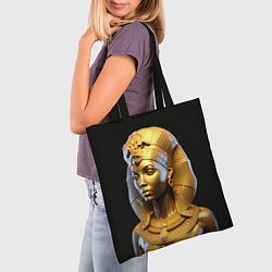 Сумка-шопер Нейросеть - золотая египетская богиня, цвет: 3D-принт — фото 2