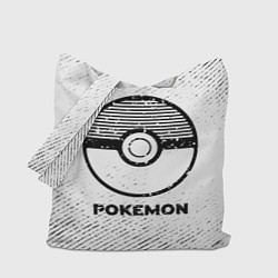 Сумка-шопер Pokemon с потертостями на светлом фоне, цвет: 3D-принт