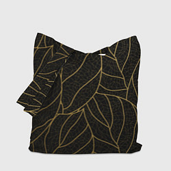 Сумка-шопер Золотые листья градиент, цвет: 3D-принт