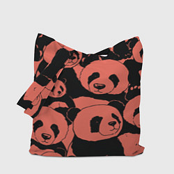 Сумка-шопер С красными пандами, цвет: 3D-принт