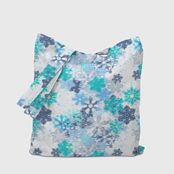 Сумка-шопер Снежные узоры, цвет: 3D-принт