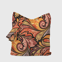 Сумка-шопер Multicolored branching floral patterns, цвет: 3D-принт