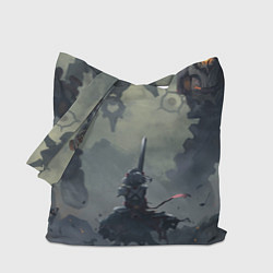 Сумка-шопер Genshin Impact - Ноэль готовится к битве, цвет: 3D-принт