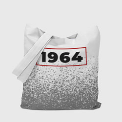 Сумка-шопер 1964 - в красной рамке на светлом, цвет: 3D-принт