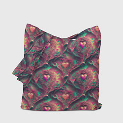 Сумка-шоппер Паттерн сердца и узоры