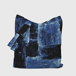 Сумка-шопер Синий абстракт, цвет: 3D-принт