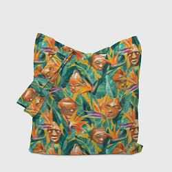 Сумка-шоппер Африканские маски в джунглях