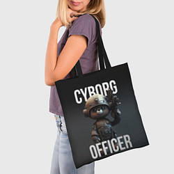 Сумка-шопер Cyborg officer, цвет: 3D-принт — фото 2
