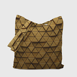 Сумка-шопер Золотые треугольники, цвет: 3D-принт
