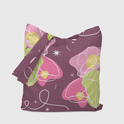 Сумка-шопер Звезды в цветах лайн, цвет: 3D-принт