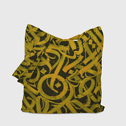 Сумка-шопер Gold Calligraphic, цвет: 3D-принт