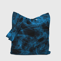 Сумка-шопер Синий дым текстура, цвет: 3D-принт