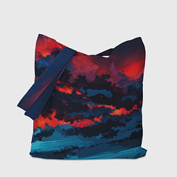 Сумка-шопер Абстрактное небо на закате, цвет: 3D-принт