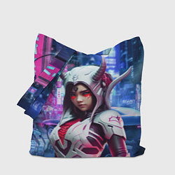 Сумка-шопер Demon Oni - cyberpunk, цвет: 3D-принт