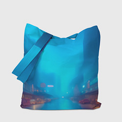 Сумка-шопер Улица мегаполиса-арт, цвет: 3D-принт